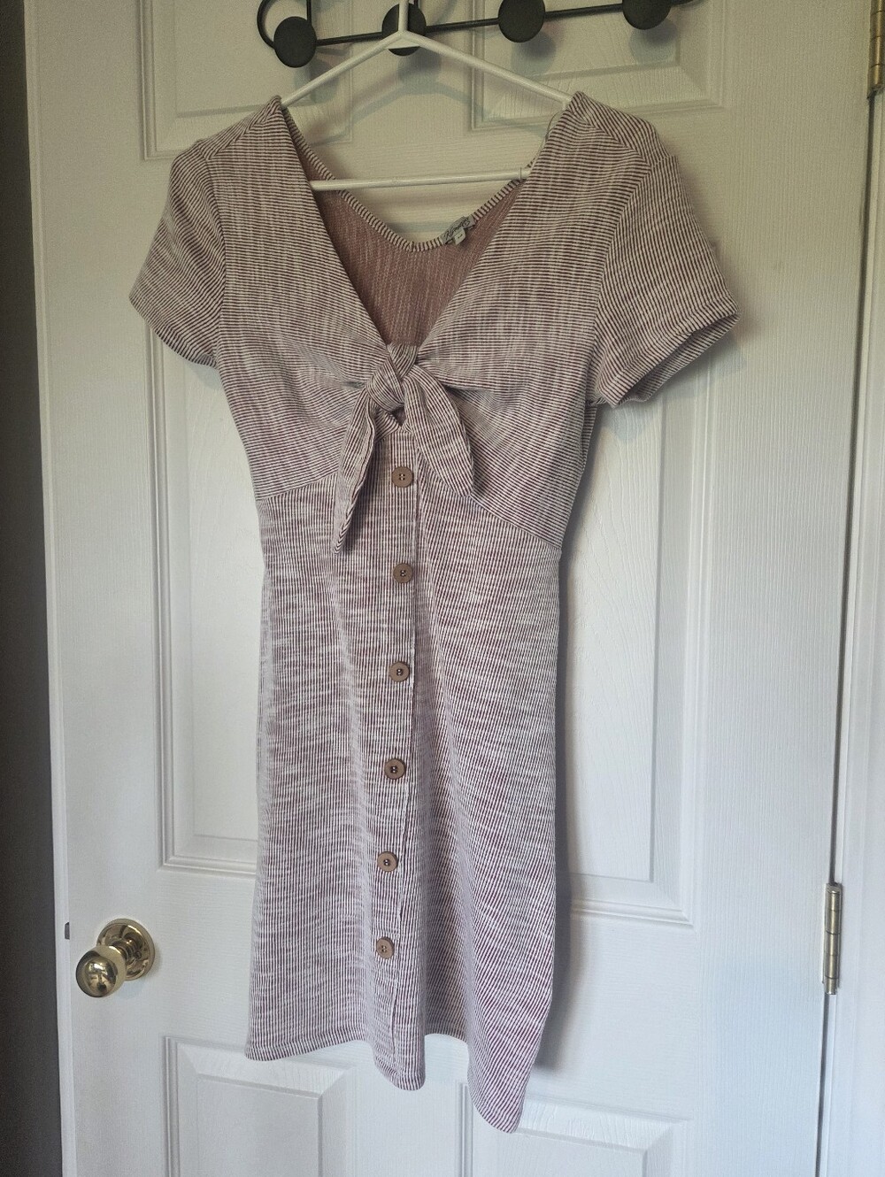 Kismet Tie-Front Short Sleeve Mini Dress